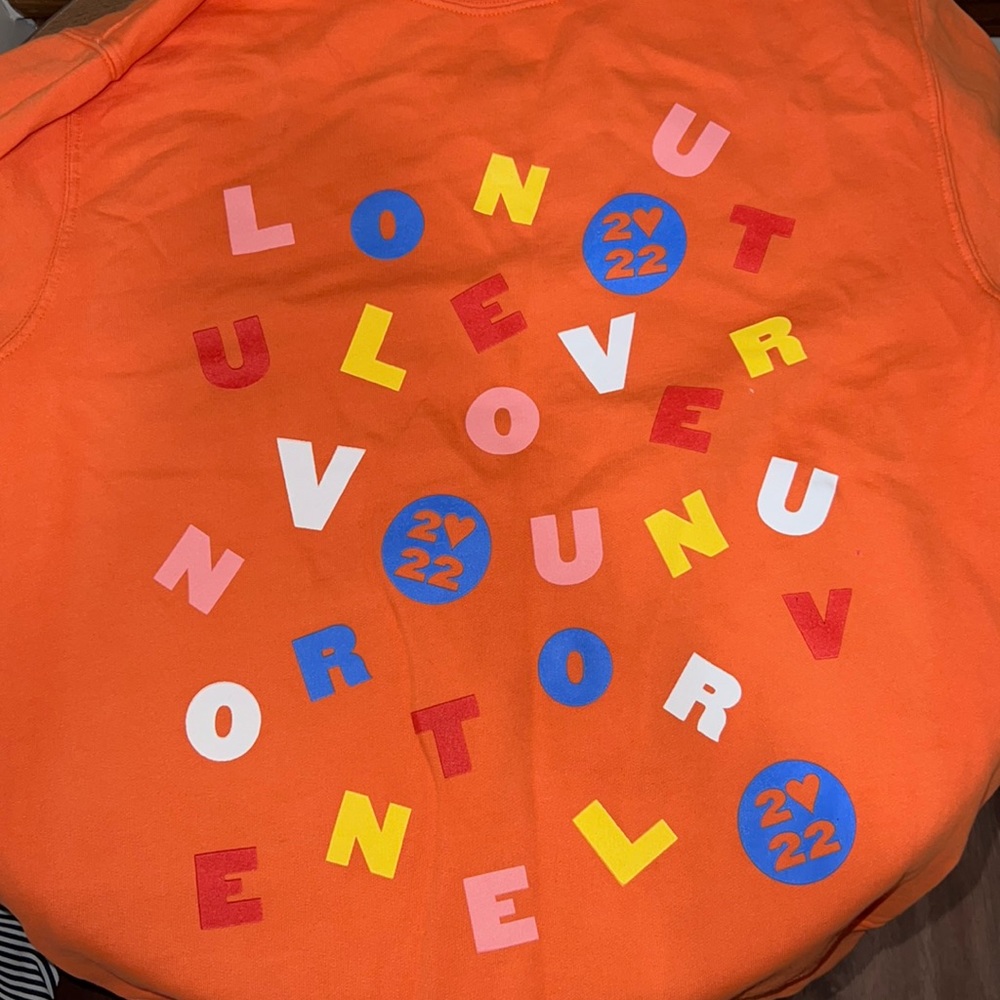 Harry styles love on tour orange crewneck HSLOT